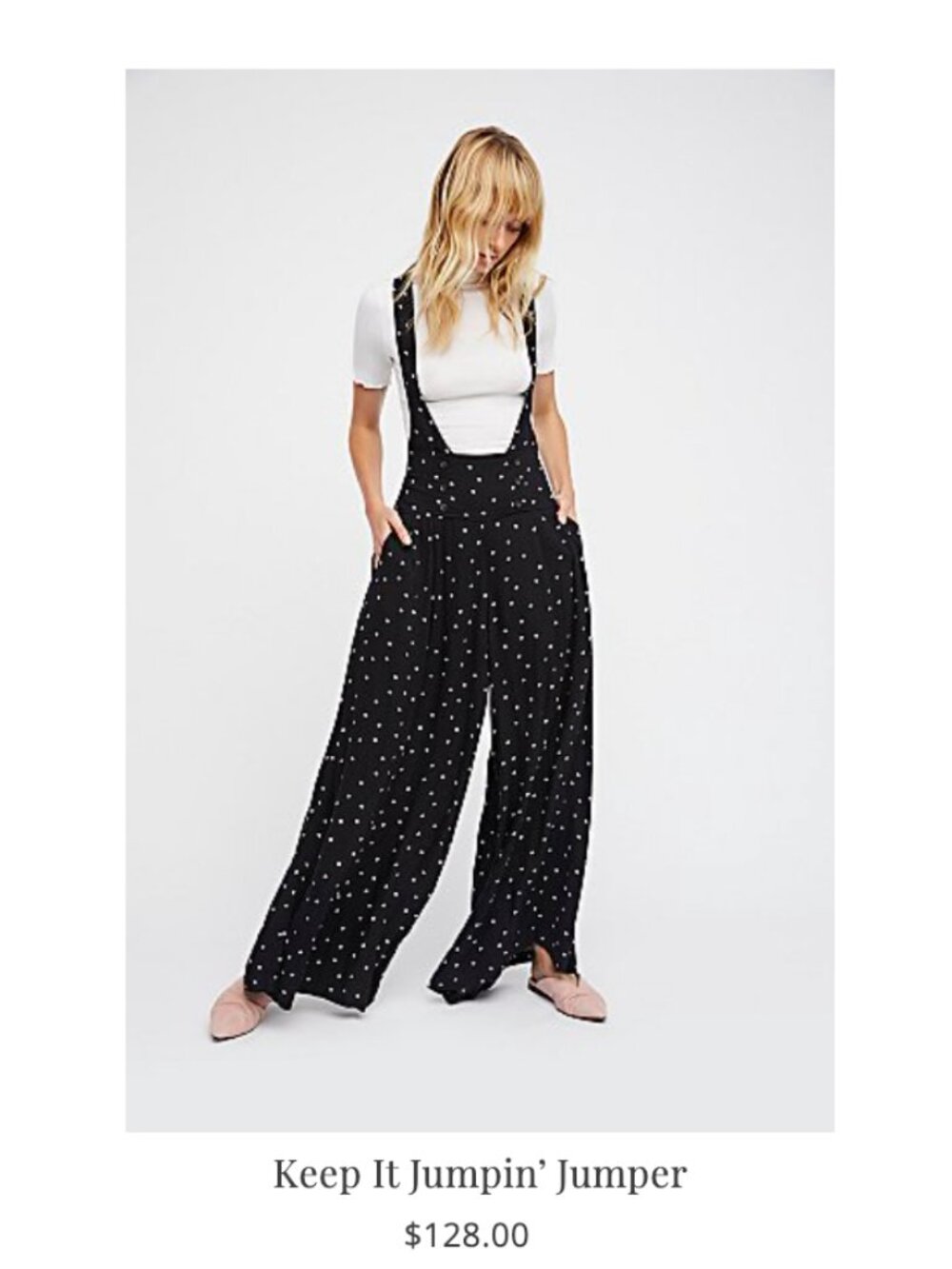 Free People Keep It Jumpin’ Jumper in Black Polka Dot - sz 6 - Picture 5 of 13